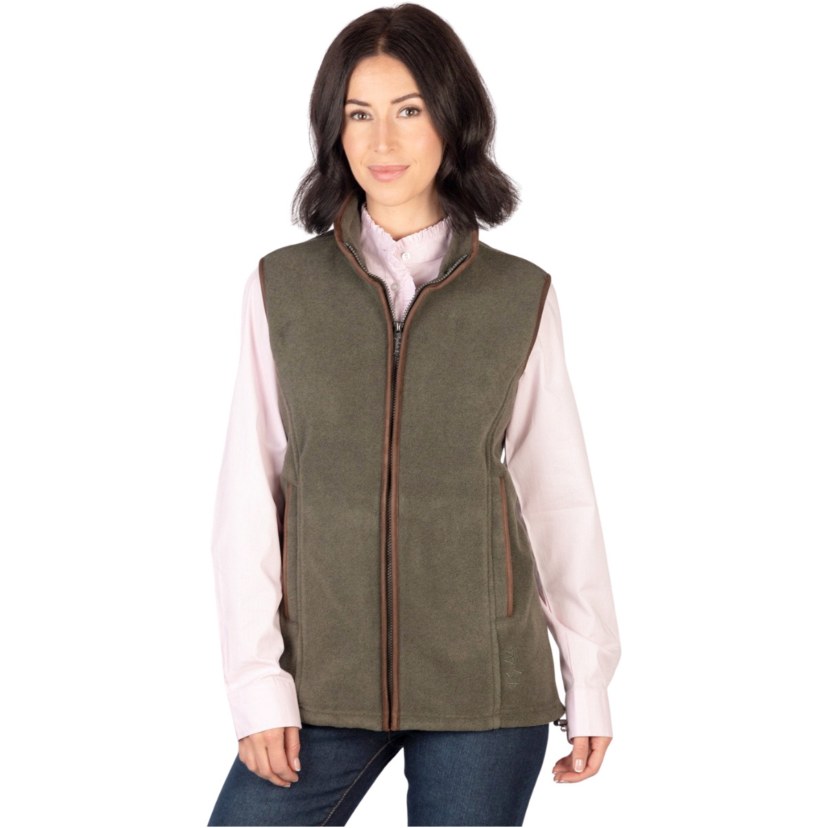 2025 Rydale Womens Huggate Fleece Weste 406111 - Khaki